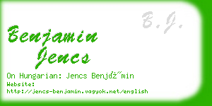 benjamin jencs business card